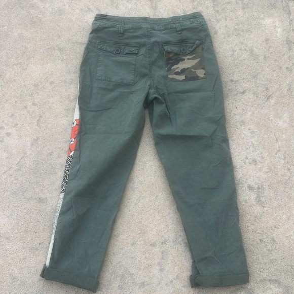 Anthropologie The Wanderer Side Striped Green Cargo Pants Women's Size 29 - Picture 9 of 13